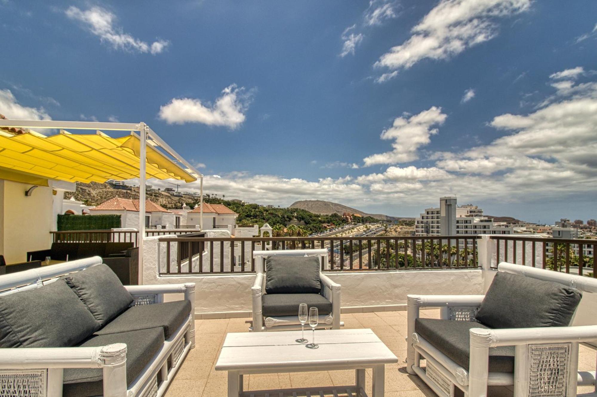 شقة Penthouse Sea View Jacuzzy Terrace & Pool Playa Feñabe المظهر الخارجي الصورة